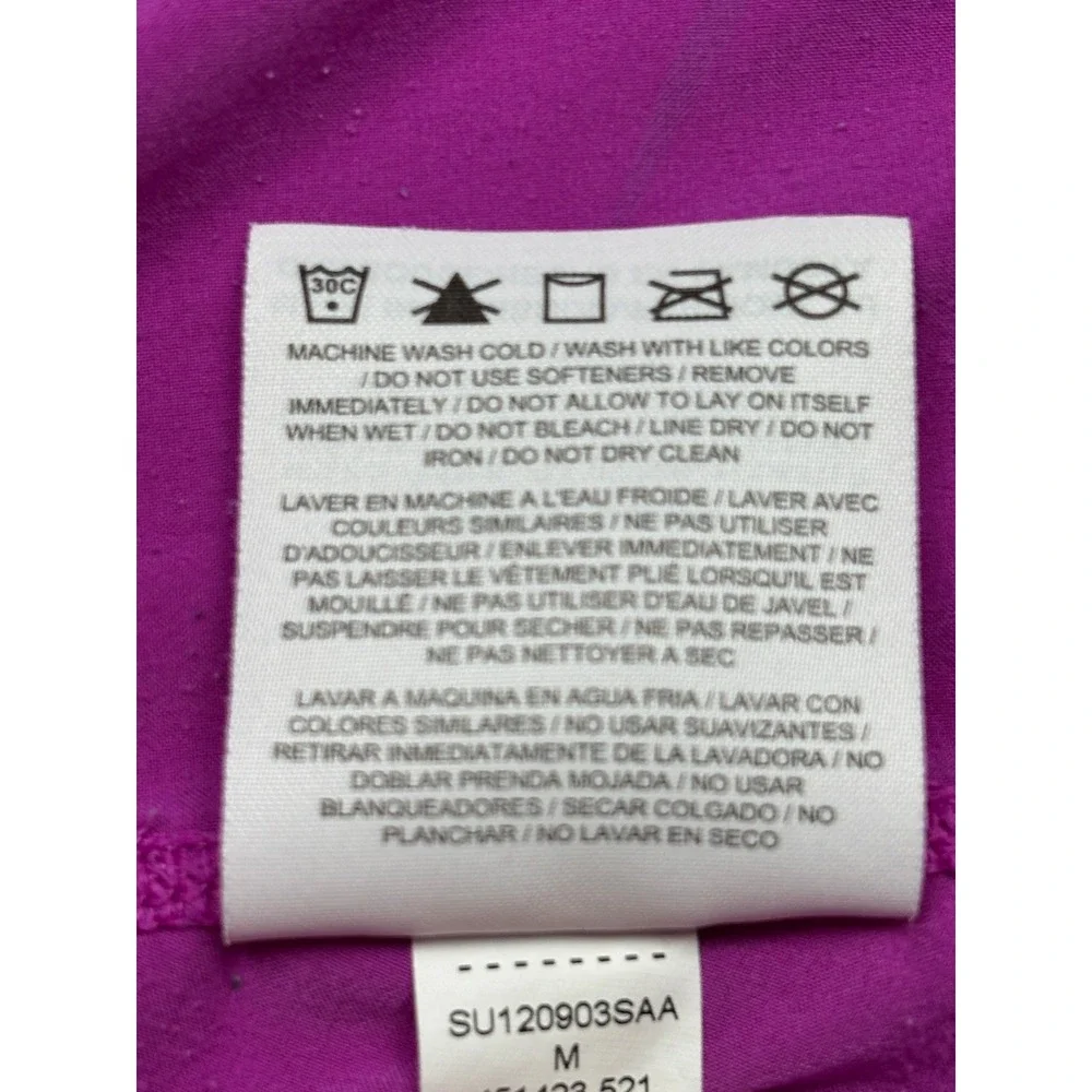 Nike Dri-FIT Magenta Purple Ruffle Hem Running Tank Top Zipper Pocket Mens M‎